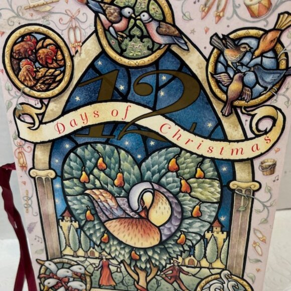 VTG 1998 The Twelve Days of Christmas Song Children's Board Book 6 Panels - Picture 7 of 12